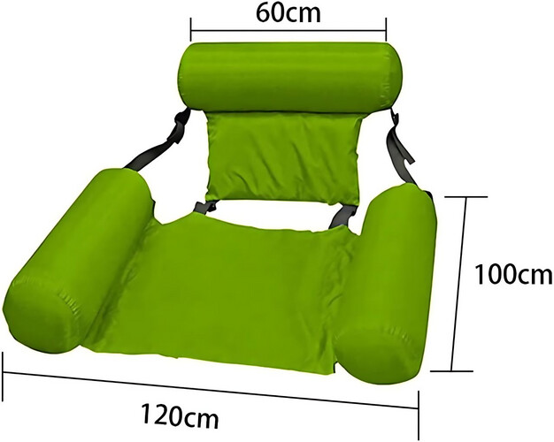 GR3117 طفاحية الكرسي العائم. قابل للنفخ - اللون اخضر