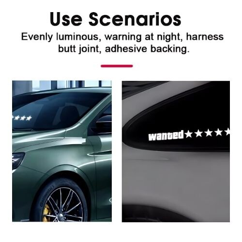 GR619 ملصق EL Glow يضيء في الظلام لتزيين السيارة