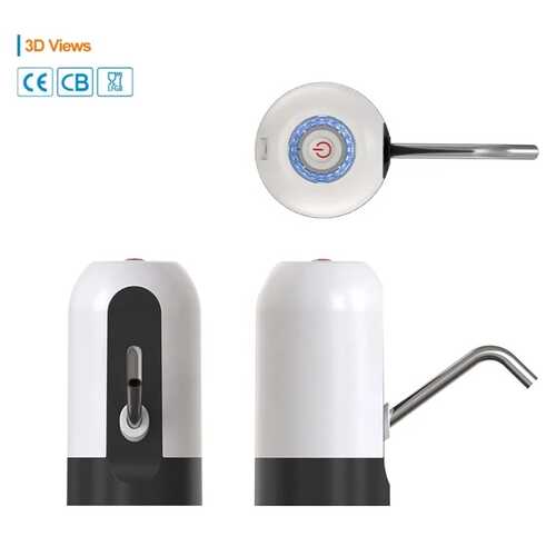 GR3422 وحدة ضخ المياه مزودة بأسطوانة أوتوماتيكية ذكية أسود/ أبيض 13.8سم