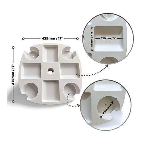 GR504 طاولة مظلة الشاطئ مع قاعدة أكواب
