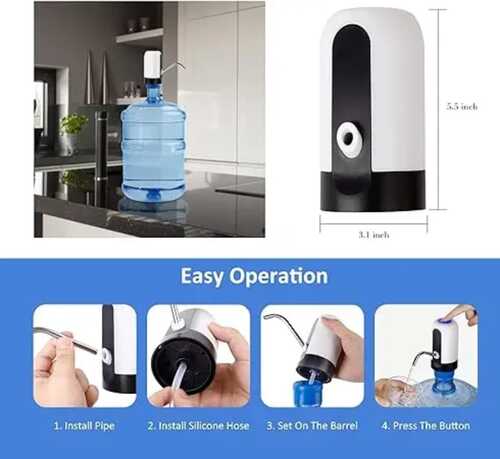 GR3422 وحدة ضخ المياه مزودة بأسطوانة أوتوماتيكية ذكية أسود/ أبيض 13.8سم