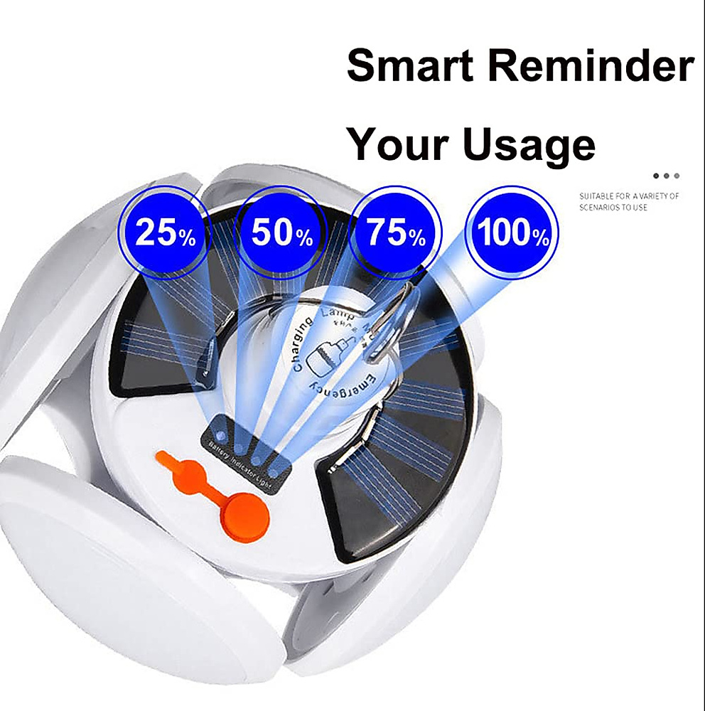 GR3443 مصباح قابل للشحن بالطاقة الشمسية وUSB مع ريموت وعلاقة