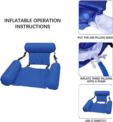 GR3116 طفاحية الكرسي العائم. قابل للنفخ - اللون ازرق
