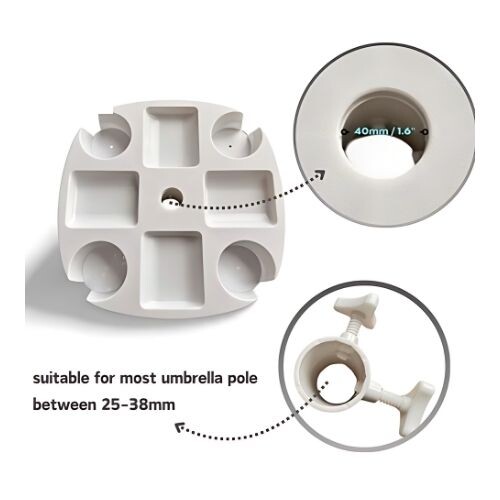 GR504 طاولة مظلة الشاطئ مع قاعدة أكواب