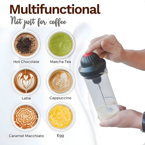 GR3276 صانع رغوة حليب زجاجي مقاوم للحرارة - 450 مل