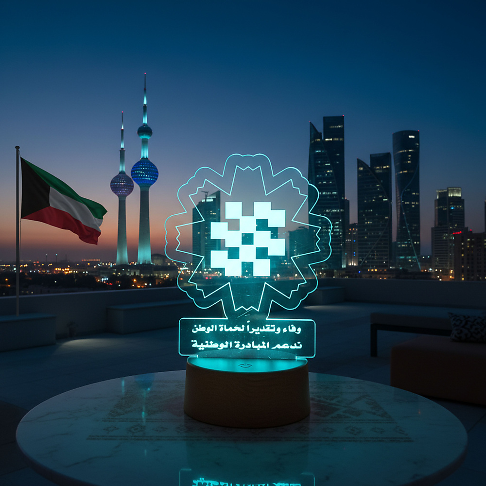 GR3434 شعـــار زهــرة العـرفـج ثـــلاثي الابعاد بأضاءة متعددة LED