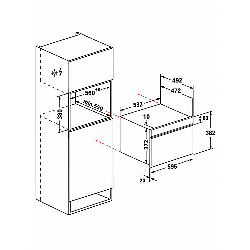 مايكروويف بلت إن Electro Wan سعة 34 لتر مع شواية وConvection