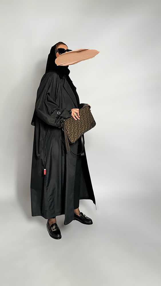 عبايه وفر سايز اسود
