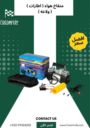 Heavy Duty Dual Cylinder Air Compressor with Carry Case