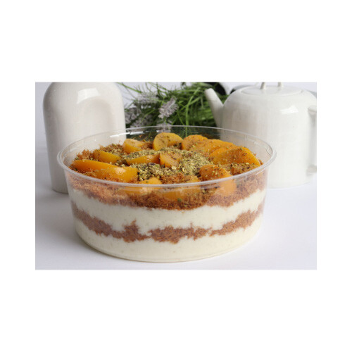 Rice Pudding with Fruits and Kunafa
