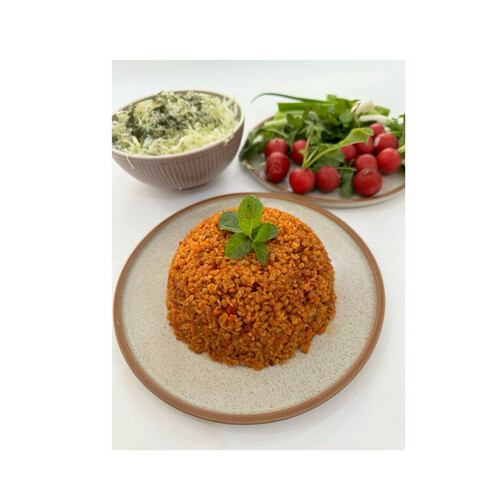 برغل مع بندوره