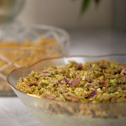 Mahlabiyeh El Kanafeh with Pistachios