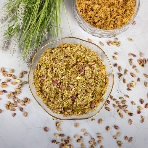 Mahlabiyeh El Kanafeh with Pistachios