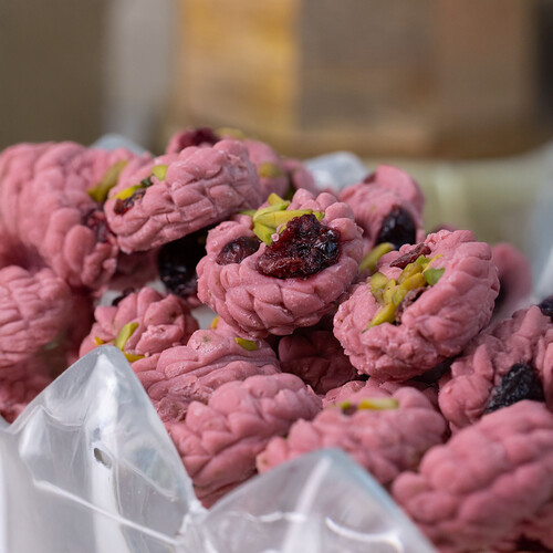 Ruby Fudge with Cranberries