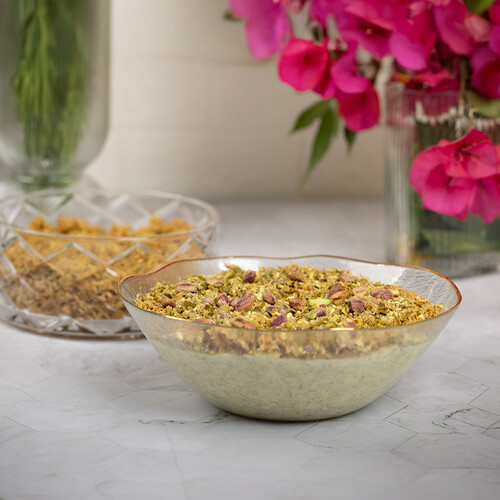 Mahlabiyeh El Kanafeh with Pistachios