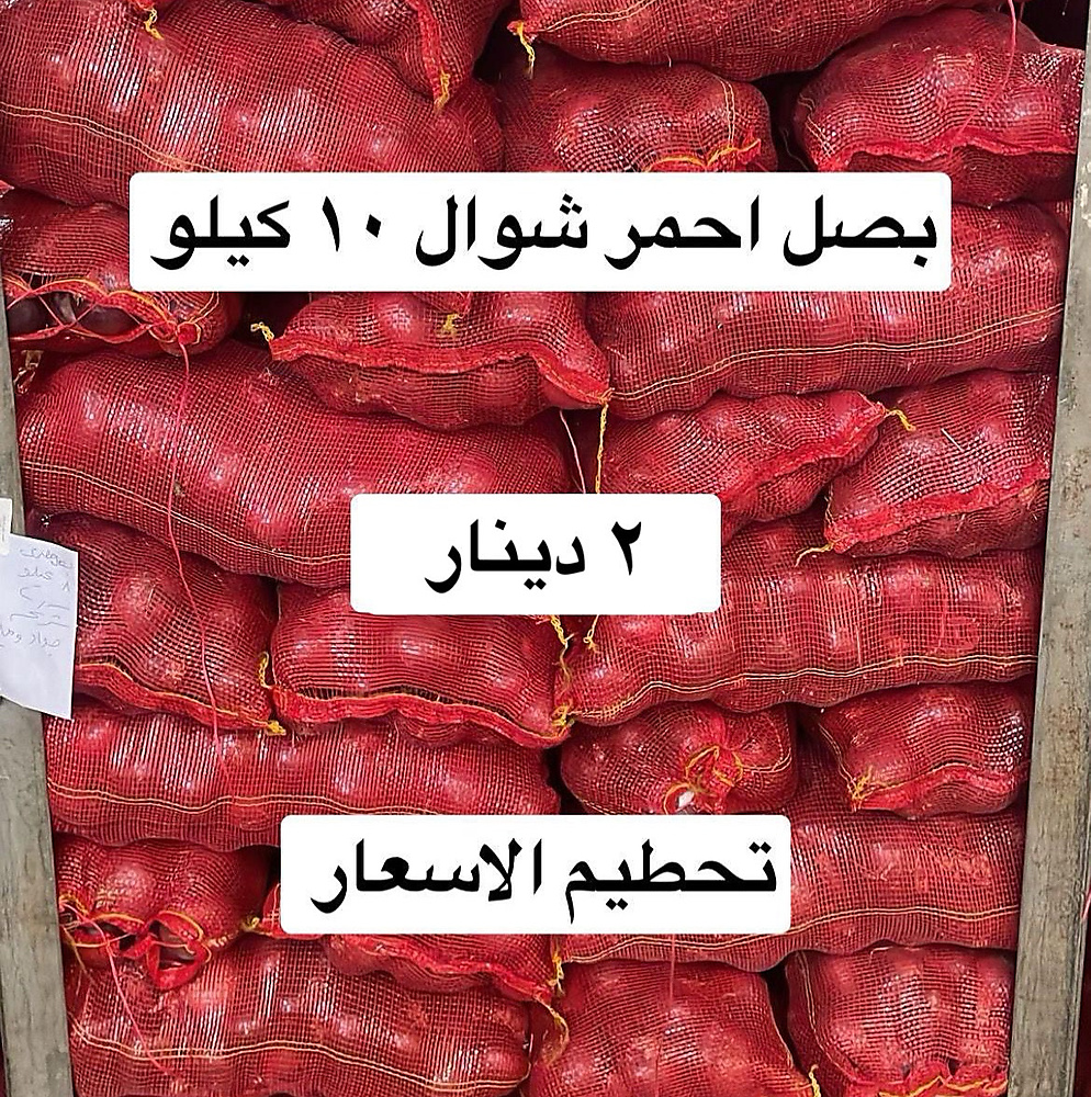 بصل احمر شوال  ١٠  كيلوتقريبا