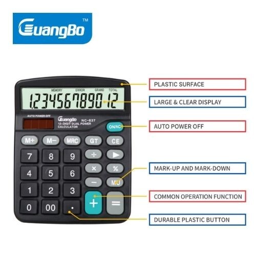 آلة حاسبة مكتبية من نوع GuangBo HWNC-837
