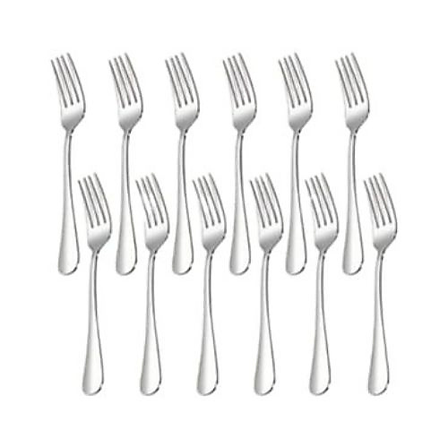 شوكة طعام (Dinner Fork) معدنية بتصميم كلاسيكي أوروبي مزخرف ضد الصدء  12 حبة