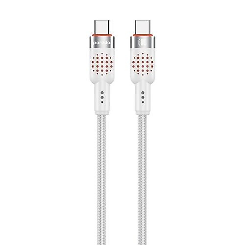 كابل بورودو USB-C إلى USB-C مضفر من الألومنيوم 60 واط
