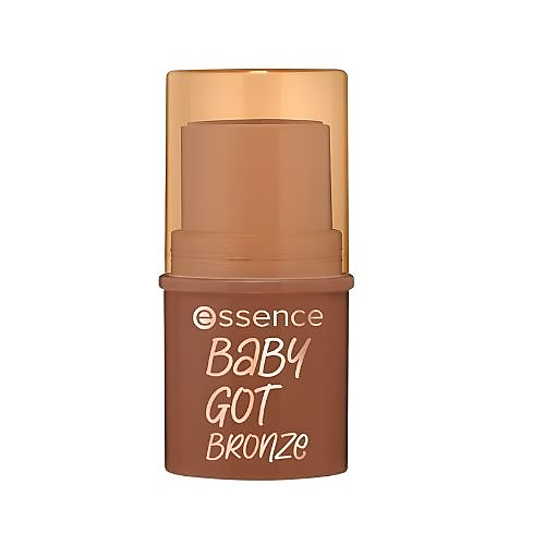 Practical bronzing stick for a sun-tanned complexion