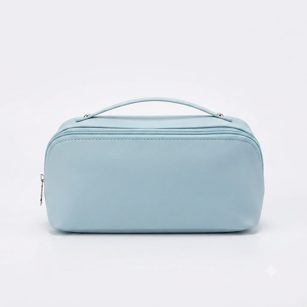 Baby blue multi-purpose cosmetic bag or small storage bag