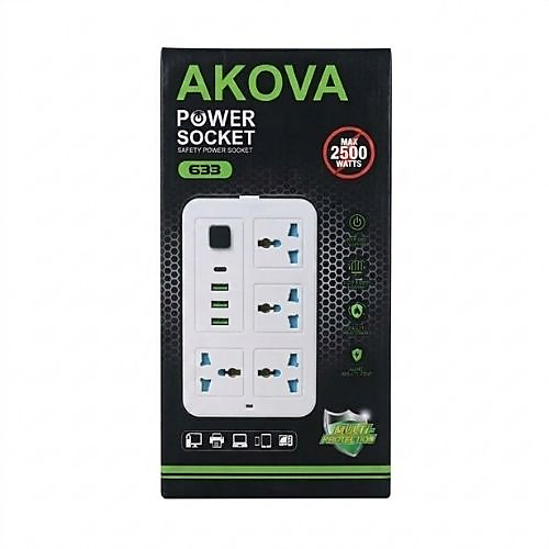 Acova 2500W multi-outlet power strip