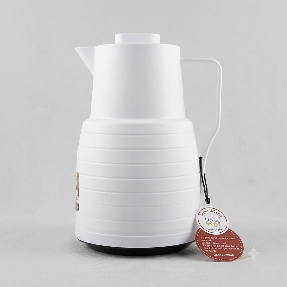 White thermal carafe for hot beverages