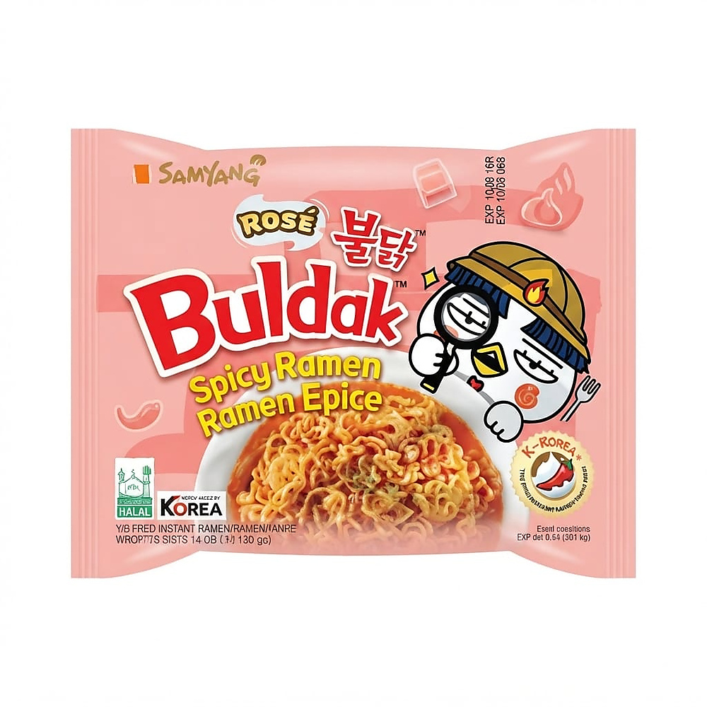 Spicy Korean "Rosé" flavored noodles
