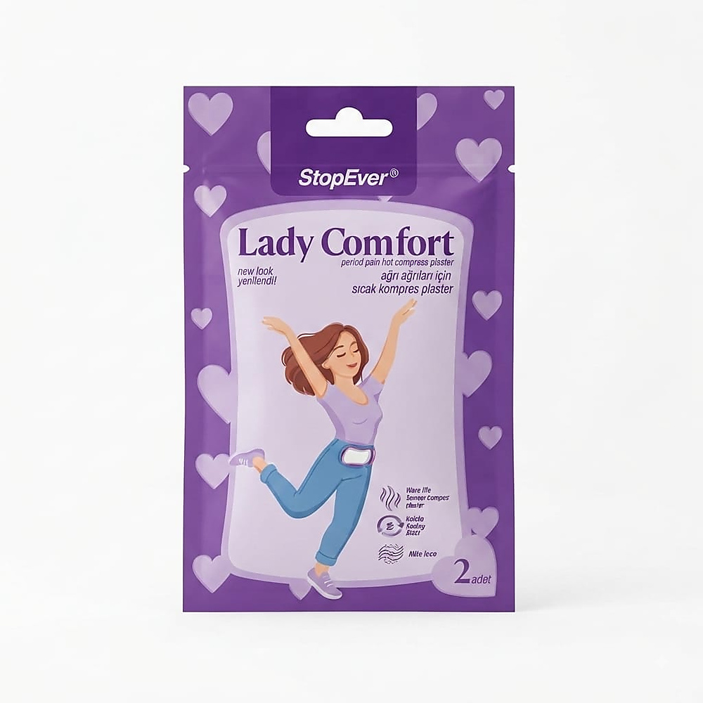 Heat patch (hot compress) designed to relieve menstrual pain