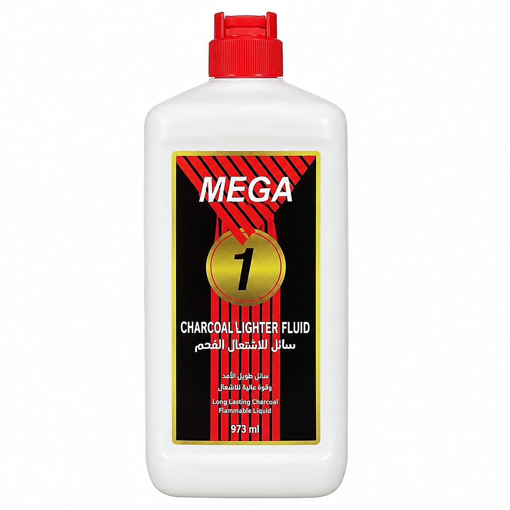 سائل إشعال الفحم MEGA 🔥يساعد على إشعال الفحم بسرعة وسهولة، ويتميز باشتعال قوي يدوم لفترة مناسبة