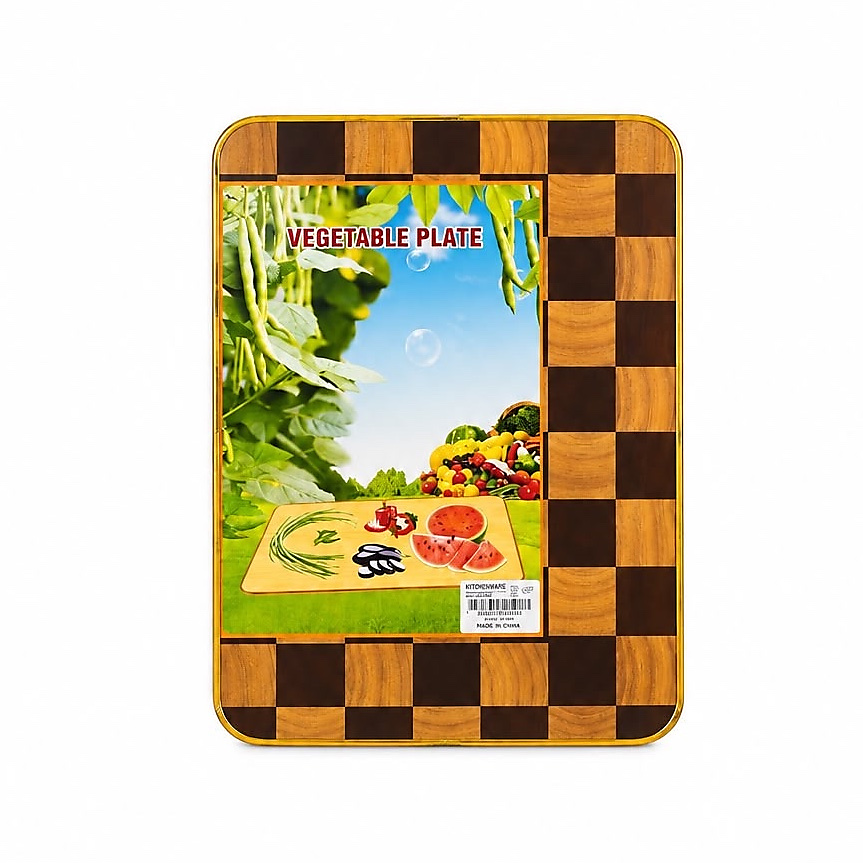 لوح تقطيع للمطبخ 🍅🥒لوح عملي لتقطيع الخضار والفواكه وتحضير مختلف المكونات، بتصميم أنيق بنقشة خشبية