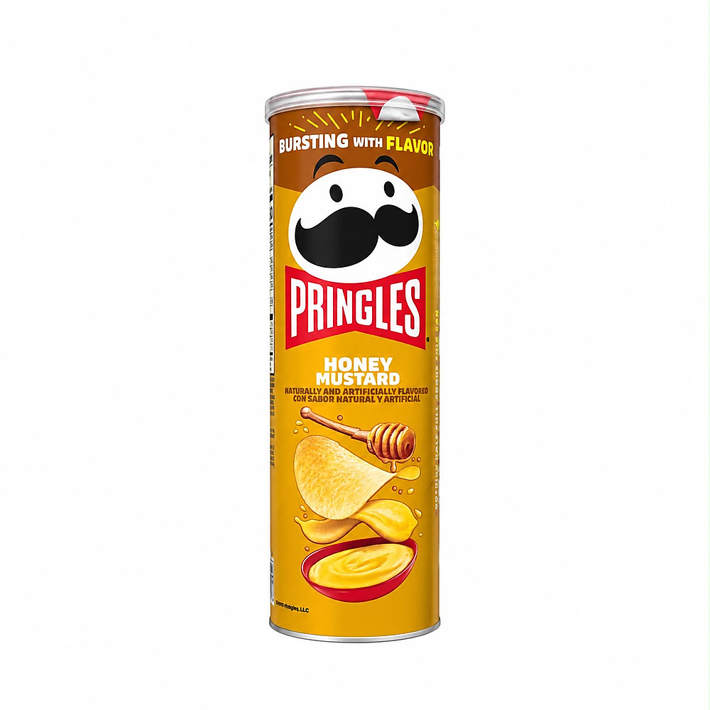 Pringles Honey Mustard Potato Crisps.