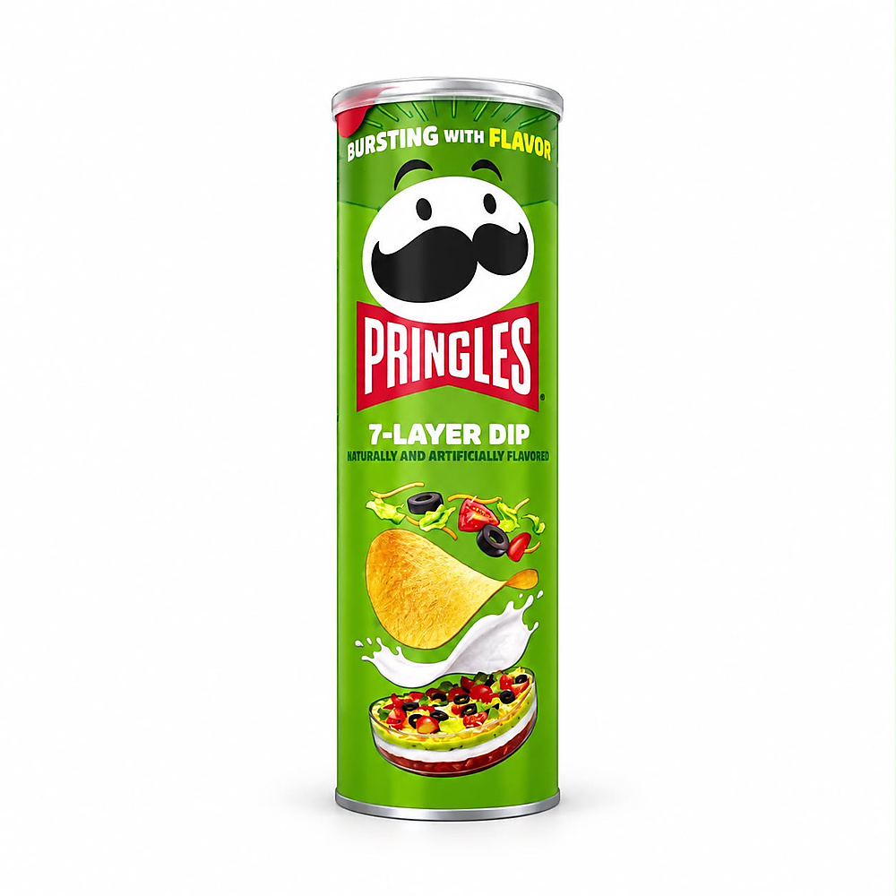 Pringles 7-Layer Dip Potato Crisps.