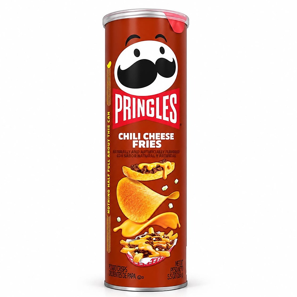 Pringles Chili Cheese Fries Potato Crisps.