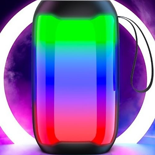 KAKU/KAKUSIGA Colorful Wireless Speaker, Large Display, Bluetooth 5.0, Portable with Microphone, Pla