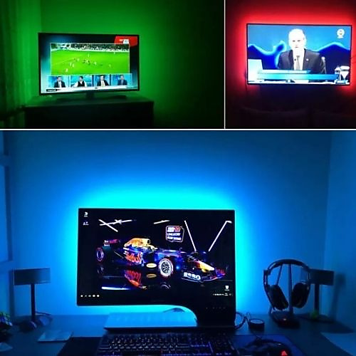 شريط اضاءة LED   بطول 5 متر ، 16 لون بتحكم بالريمونت كونترول