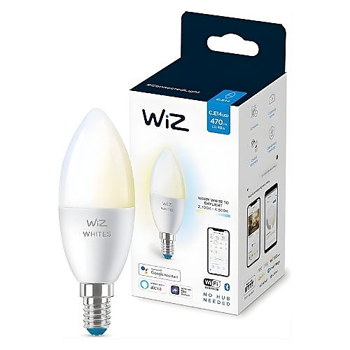 ويز مصباح شمعة LED ذكي قابل للضبط C37 E14 - واي فاي + بلوتوث - (متوافق مع امازون اليكسا ومساعد جوجل)