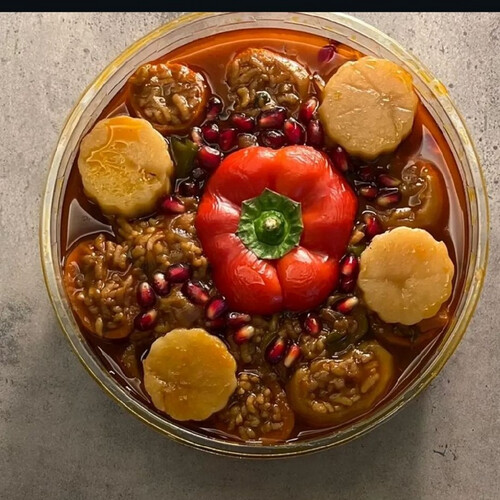 12-15 قطعة مشكل محشي حلو حامض صغير