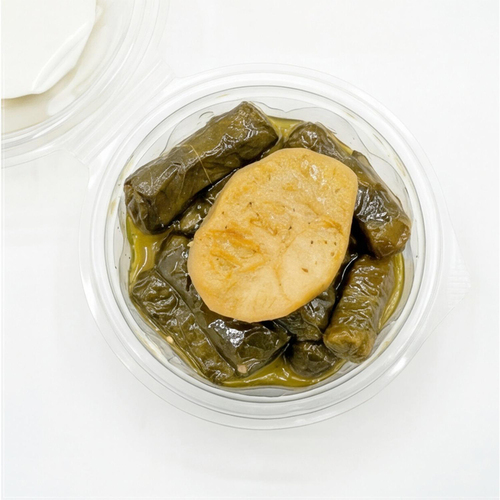 15 grape leaves, lemon