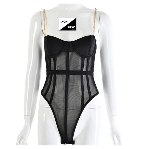 بودي سوت اسود شفاف