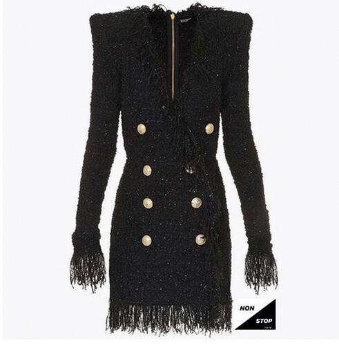 فستان اسود شتوي