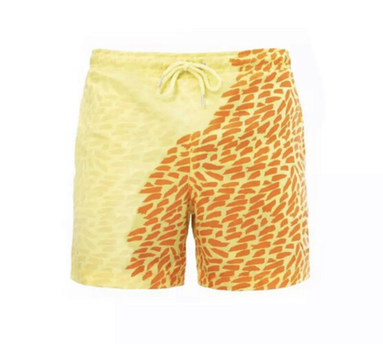 شورت تتغير الوانه برتقالي اصفر