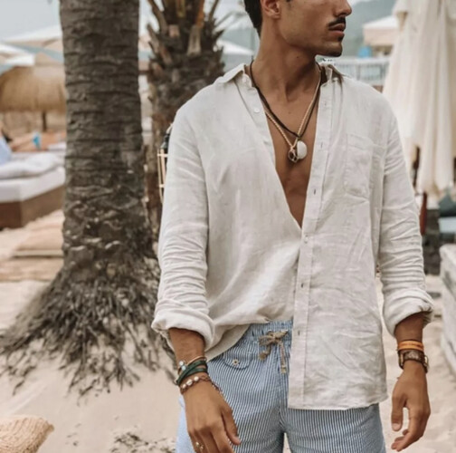 قميص لينن اوف وايت