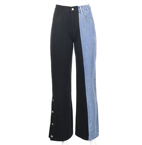 بنطلون اسود مع جينز