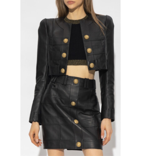 بدله قطعتين تنوره وجاكيت جلد