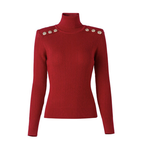 بلوزه لون احمر بقبه طويله