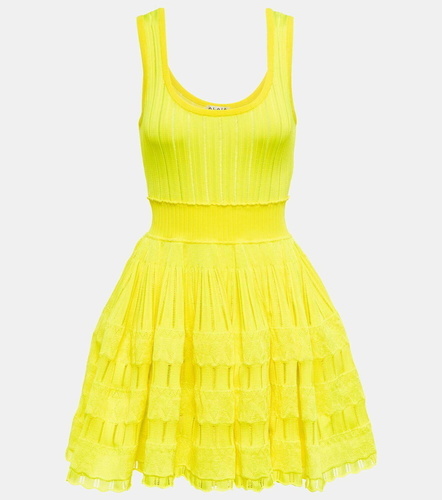 Summer dress Alaia style yellow