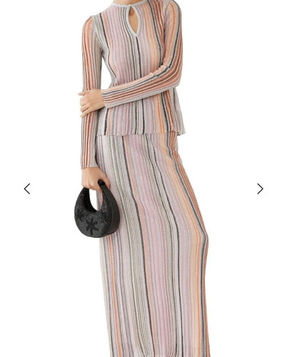 Set Missoni style skirt with top