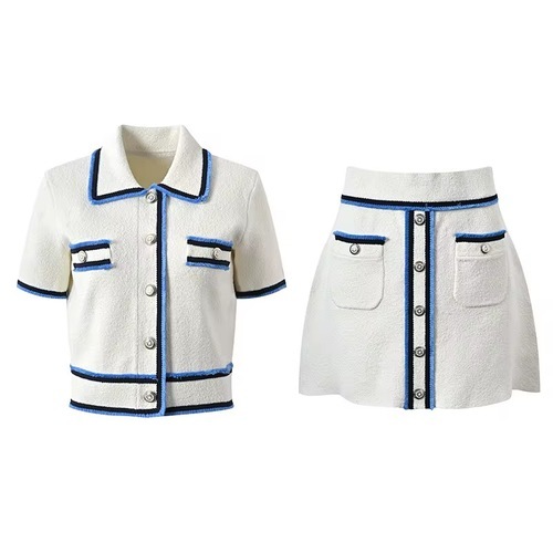 Set skirt with top white