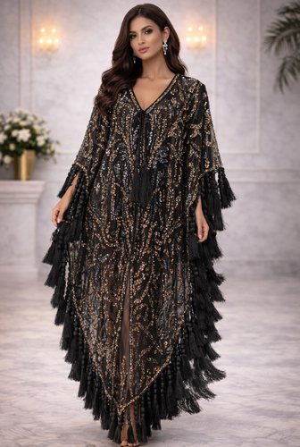 Mermaid black with gold silver